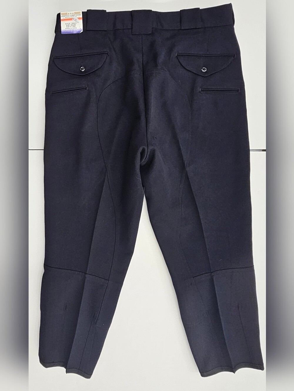 Vintage United Uniform Police Motor Breeches 36x25 Wool Pants USA made Deadstock